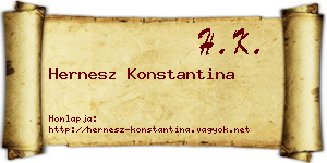 Hernesz Konstantina névjegykártya